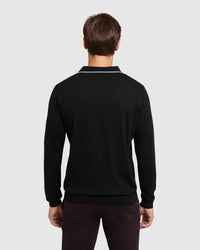 REISS TIPPING COLLAR L/S KNIT POLO - PREORDER (~1-2 weeks) MENS KNITS