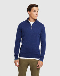 MICKY DONEGAL ZIP COLLAR KNIT - PREORDER (~23 March, 2022) MENS KNITWEAR