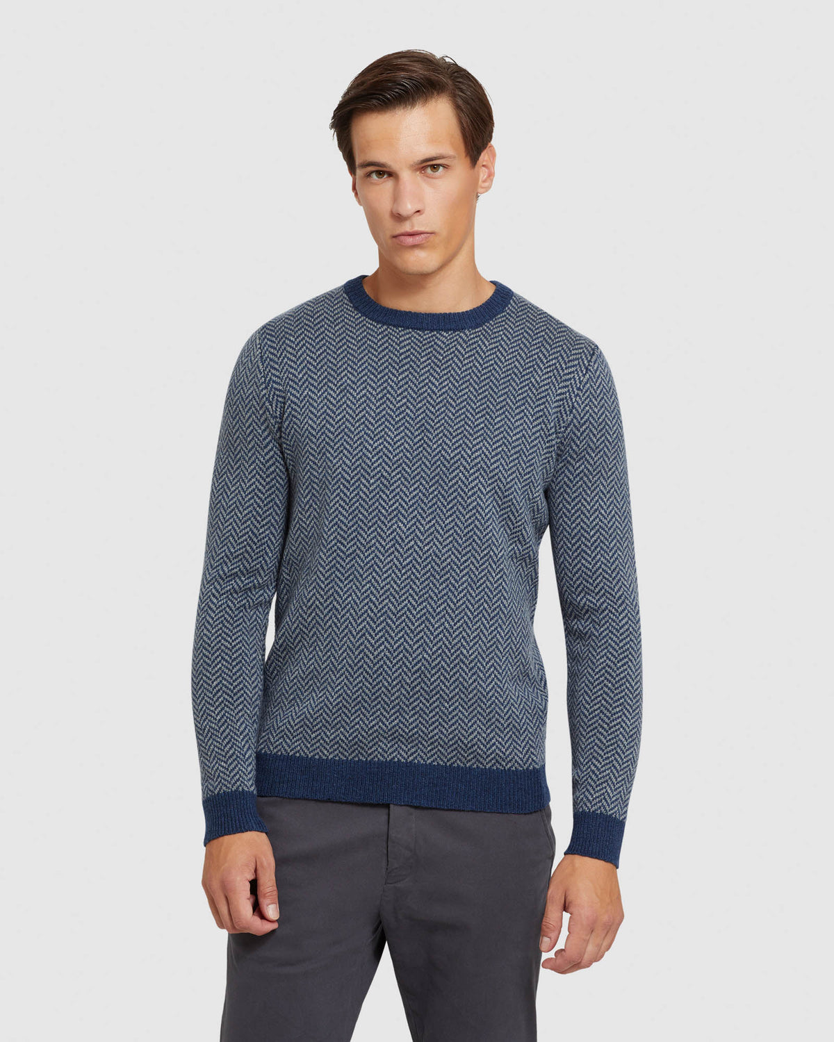 TULLY WOOL BLEND HERRINGBONE KNIT - PREORDER (~23 March, 2022) MENS KNITWEAR