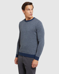 TULLY WOOL BLEND HERRINGBONE KNIT - PREORDER (~23 March, 2022) MENS KNITWEAR