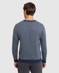 TULLY WOOL BLEND HERRINGBONE KNIT - PREORDER (~23 March, 2022) MENS KNITWEAR