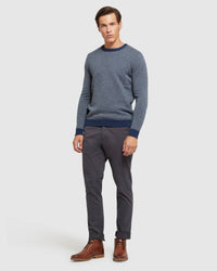 TULLY WOOL BLEND HERRINGBONE KNIT - PREORDER (~23 March, 2022) MENS KNITWEAR