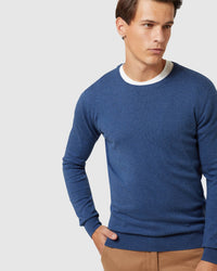 CREW NECK COTTON CASHMERE PULLOVER - PREORDER (~23 March, 2022) MENS KNITWEAR