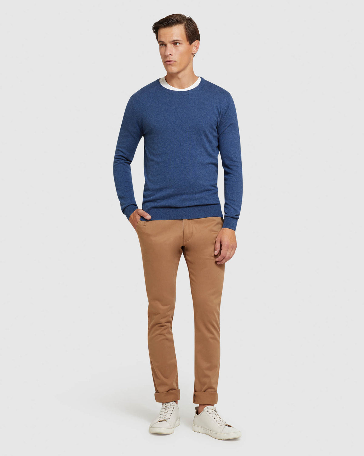CREW NECK COTTON CASHMERE PULLOVER - PREORDER (~1-2 weeks) MENS KNITWEAR