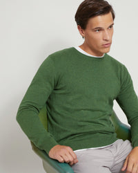 CREW NECK COTTON CASHMERE PULLOVER - PREORDER (~23 March, 2022) MENS KNITWEAR