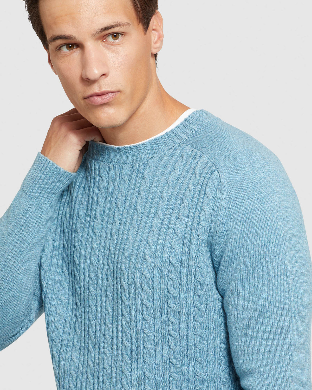 ASHBY WOOL BLEND CABLE KNIT