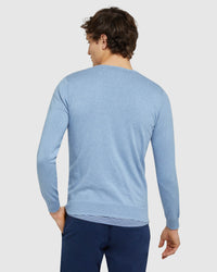 COTTON CASHMERE V-NECK PULLOVER