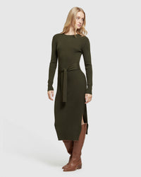 LUCY RIB KNITTED DRESS WOMENS DRESSES
