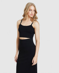 CHARLOTTE RIBBED BRALETTE WOMENS TOPS