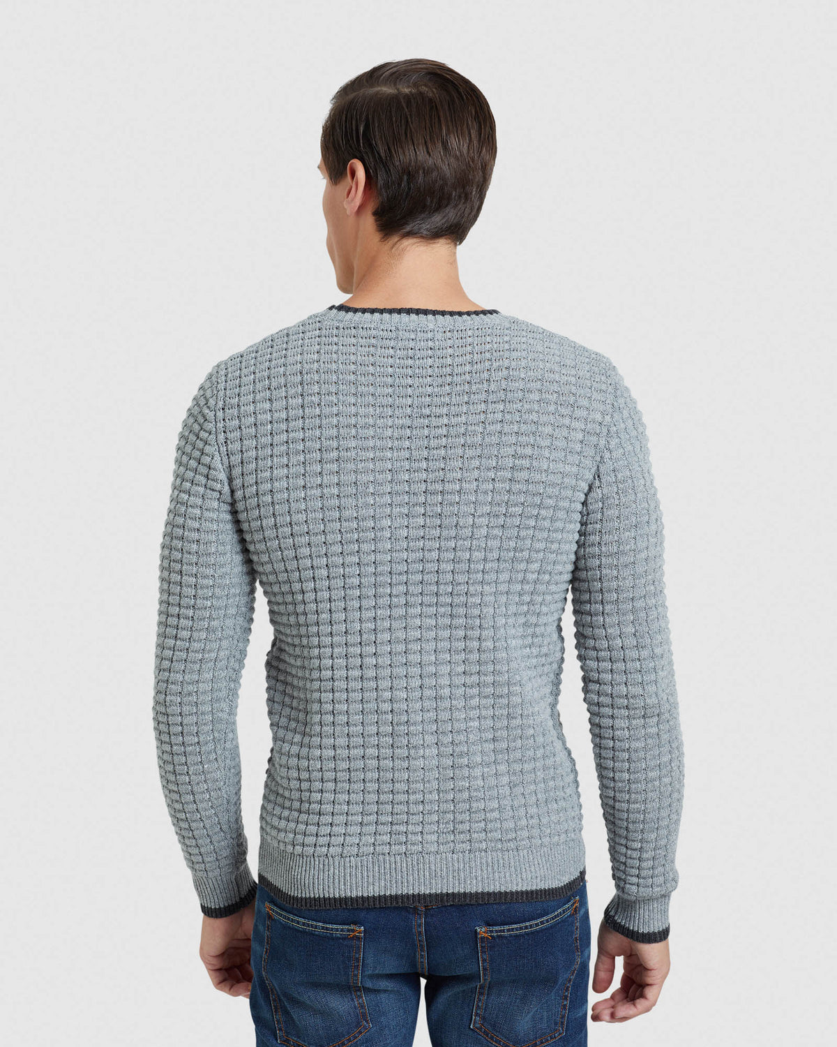 TOMMY WAFFLE CREW NECK KNIT MENS KNITWEAR