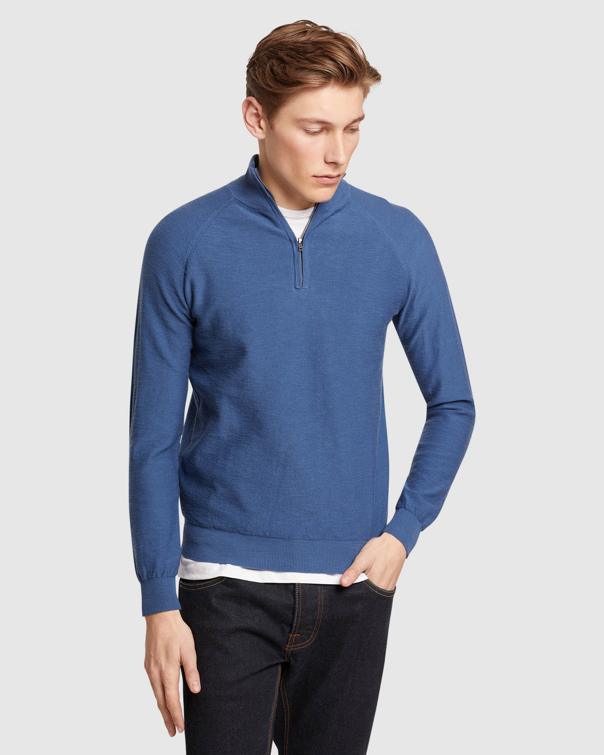 BART ZIP NECK KNIT MENS KNITWEAR