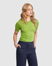 GRACE SHORT SLEEVE CASHMERE BLEND KNIT WOMENS KNITWEAR