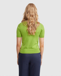 GRACE SHORT SLEEVE CASHMERE BLEND KNIT WOMENS KNITWEAR