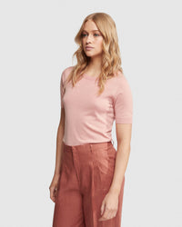 GRACE SHORT SLEEVE CASHMERE BLEND KNIT WOMENS KNITWEAR