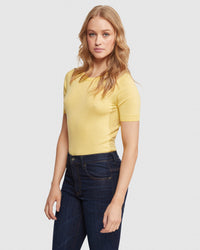 GRACE SHORT SLEEVE CASHMERE BLEND KNIT WOMENS KNITWEAR