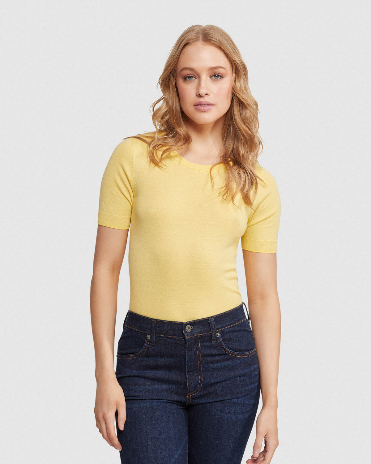 GRACE SHORT SLEEVE CASHMERE BLEND KNIT WOMENS KNITWEAR