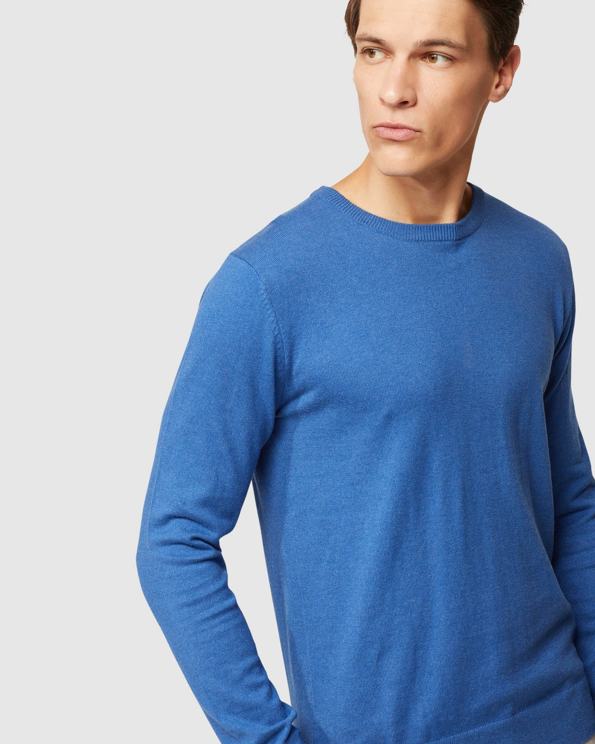 CREW NECK COTTON CASHMERE PULLOVER MENS KNITWEAR