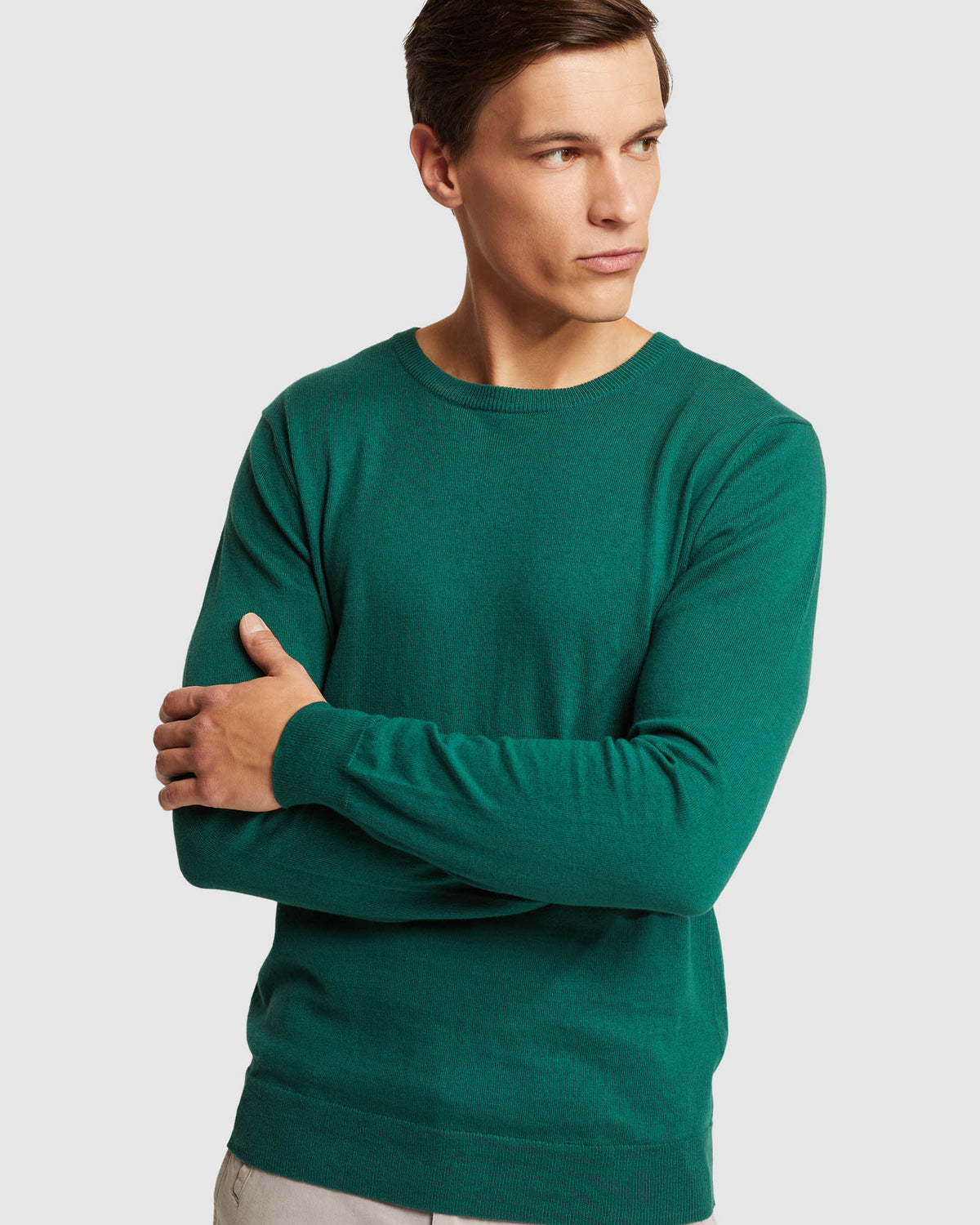 CREW NECK COTTON CASHMERE PULLOVER MENS KNITWEAR