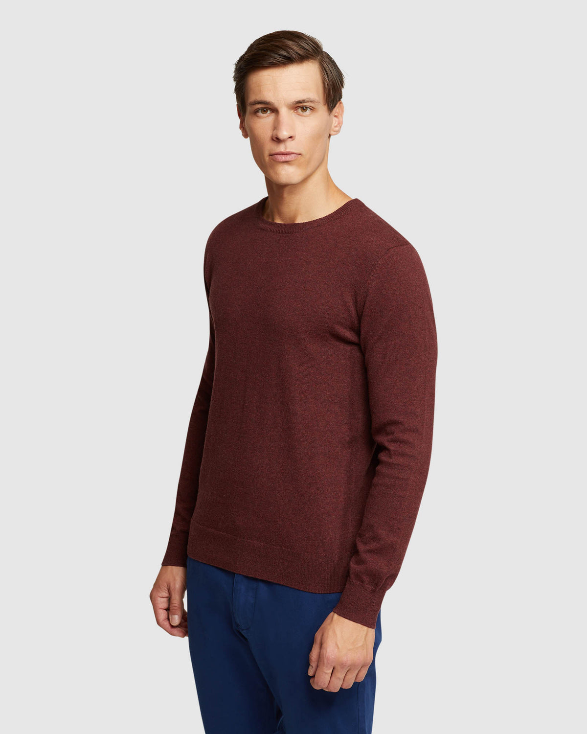 CREW NECK COTTON CASHMERE PULLOVER MENS KNITWEAR