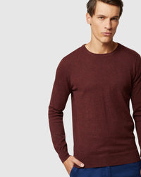 CREW NECK COTTON CASHMERE PULLOVER MENS KNITWEAR