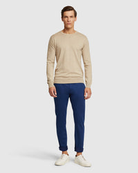 CREW NECK COTTON CASHMERE PULLOVER MENS KNITWEAR