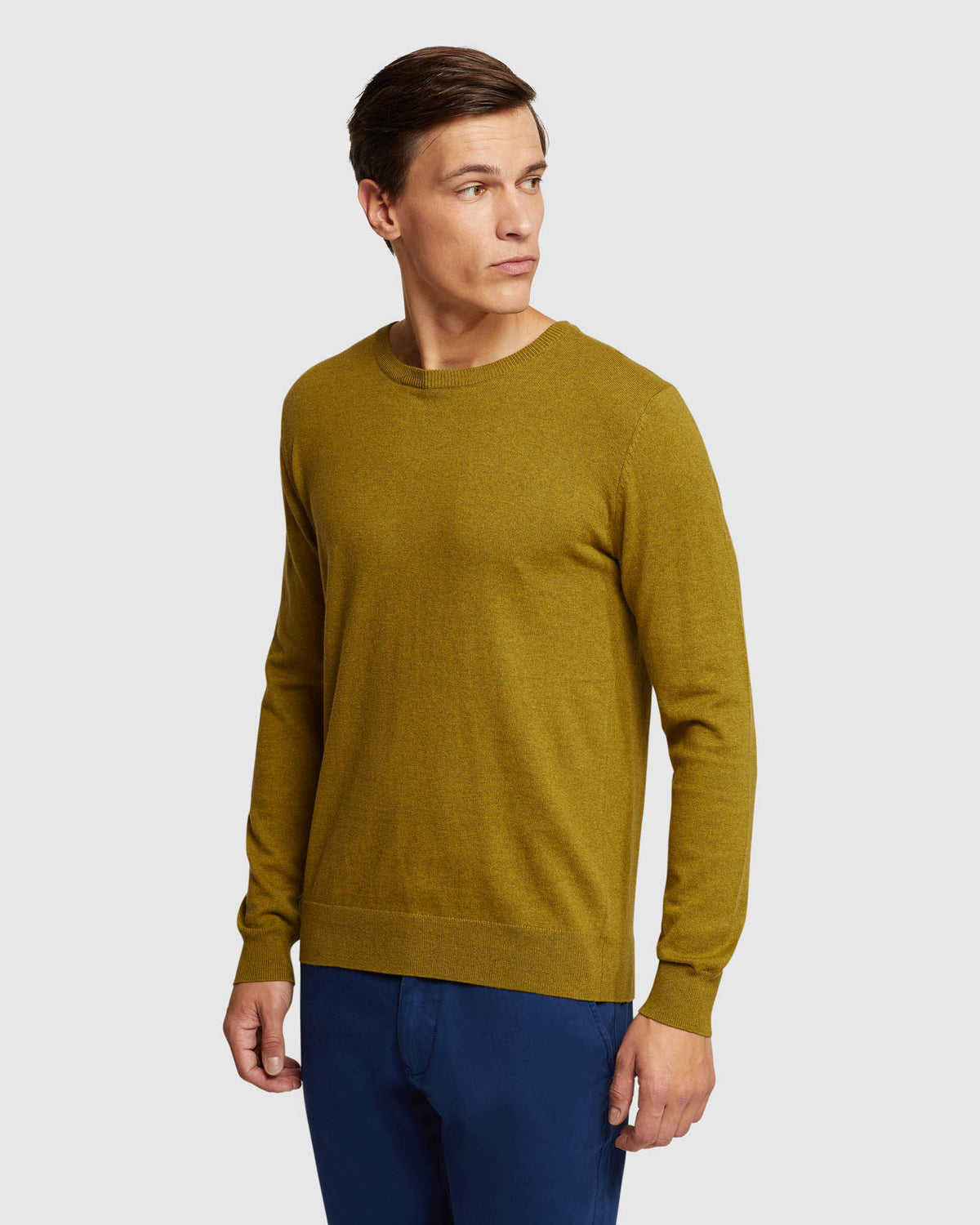 CREW NECK COTTON CASHMERE PULLOVER MENS KNITWEAR