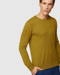 CREW NECK COTTON CASHMERE PULLOVER MENS KNITWEAR