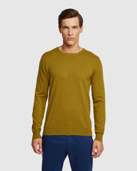 CREW NECK COTTON CASHMERE PULLOVER MENS KNITWEAR