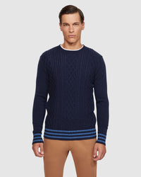 MATTEO CABLE KNIT PULLOVER MENS KNITWEAR