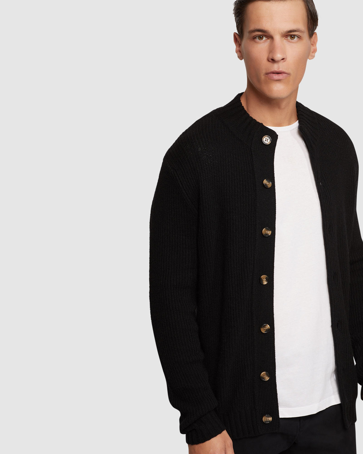 LENNY BUTTON UP CARDIGAN MENS KNITWEAR