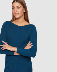 LINNY RIB TOP WOMENS KNITWEAR