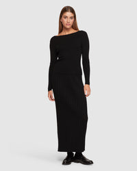 LINNY RIB TOP WOMENS KNITWEAR