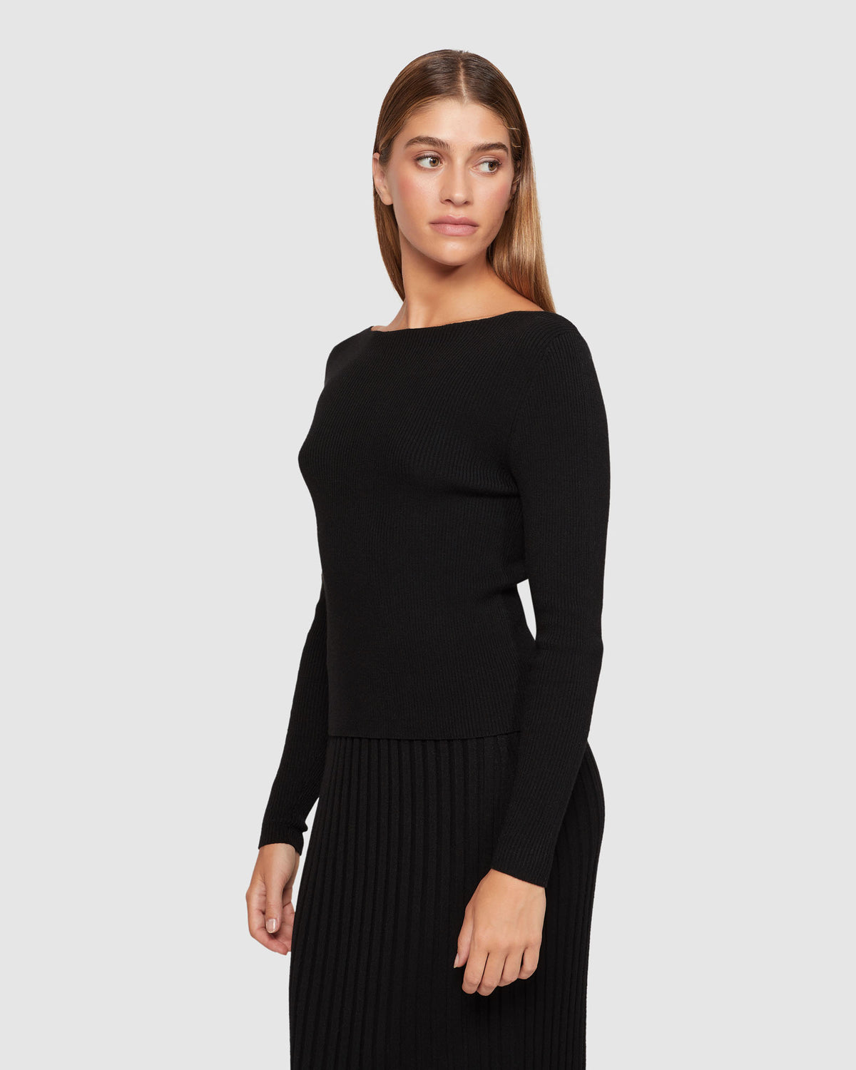 LINNY RIB TOP WOMENS KNITWEAR