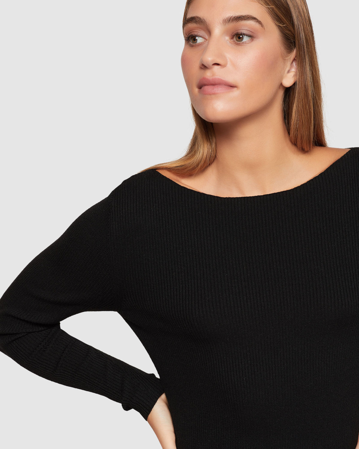 LINNY RIB TOP WOMENS KNITWEAR