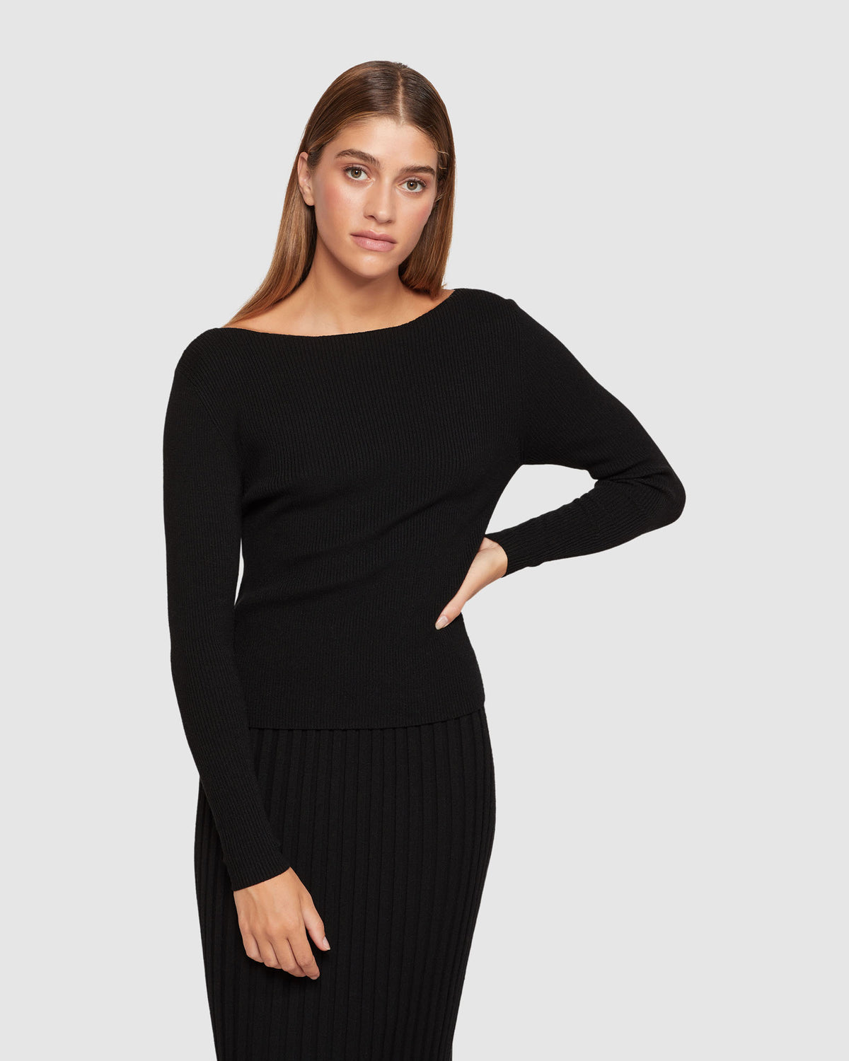 LINNY RIB TOP WOMENS KNITWEAR