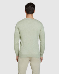 COTTON CASHMERE V-NECK PULLOVER