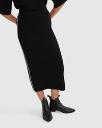 BIRDIE TRIM MIDI SKIRT WOMENS SKIRTS
