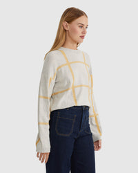 PEGGY GRAPHIC CREW NECK KNIT TOP WOMENS KNITWEAR