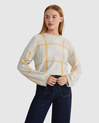 PEGGY GRAPHIC CREW NECK KNIT TOP WOMENS KNITWEAR