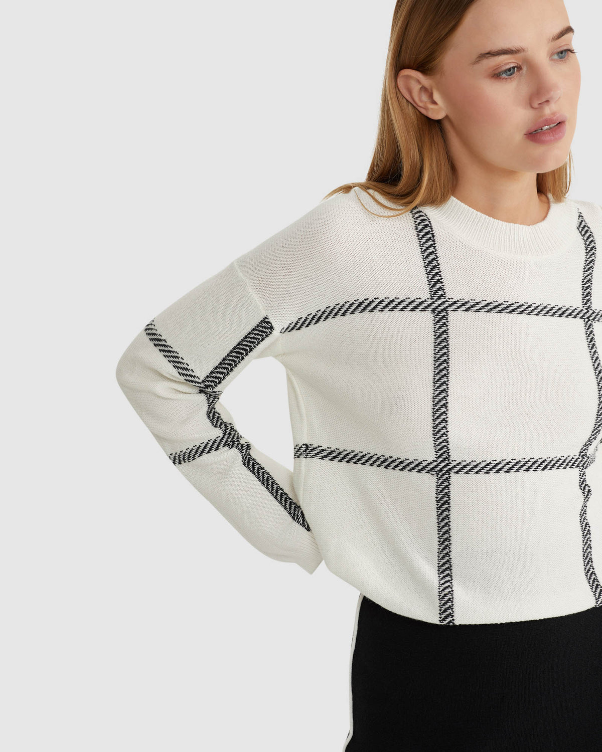 PEGGY GRAPHIC CREW NECK KNIT TOP WOMENS KNITWEAR