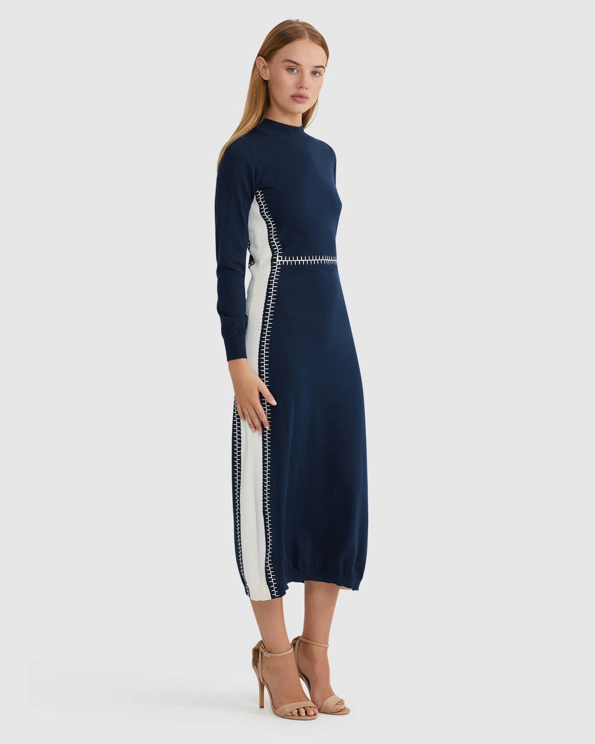 ELLEN KNIT DRESS WITH STITCH – Oxford Shop