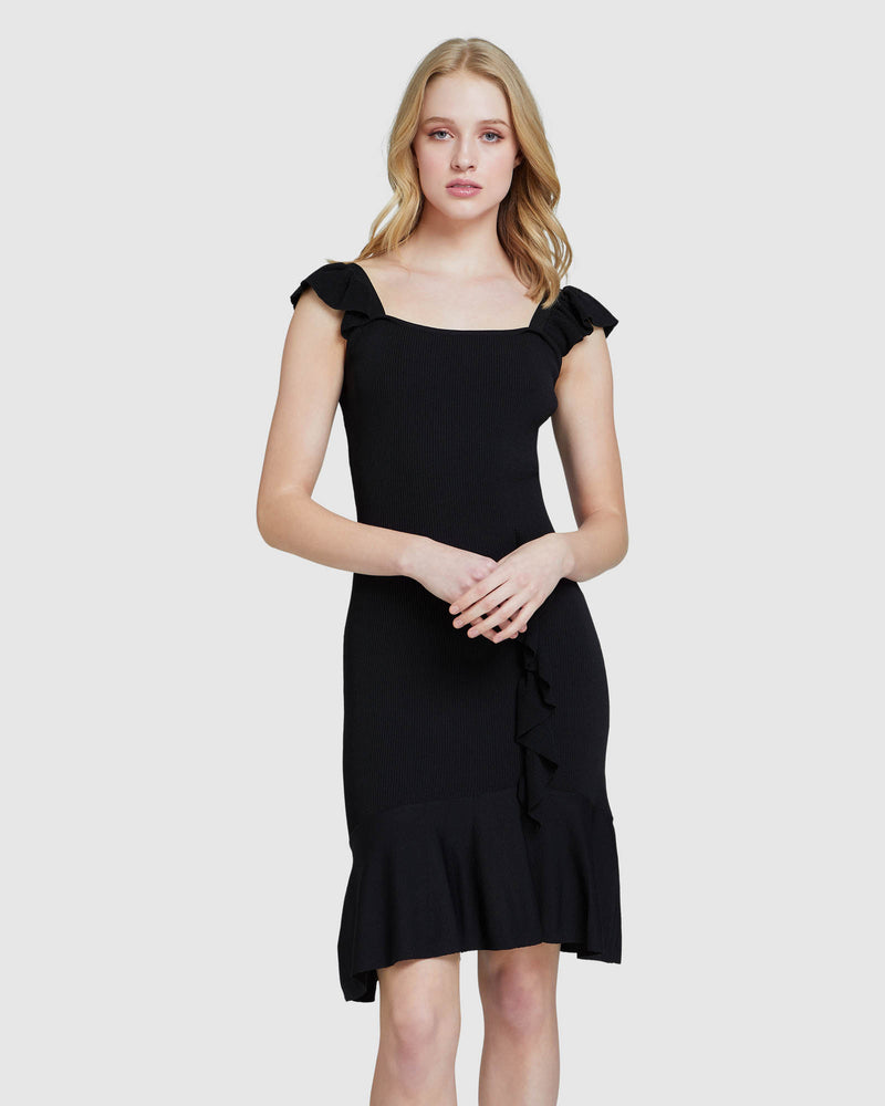 ANNALISE KNITTED DRESS BLACK