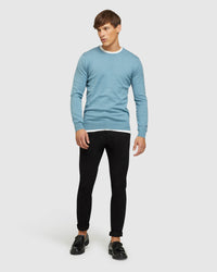 CREW NECK COTTON CASHMERE PULLOVER