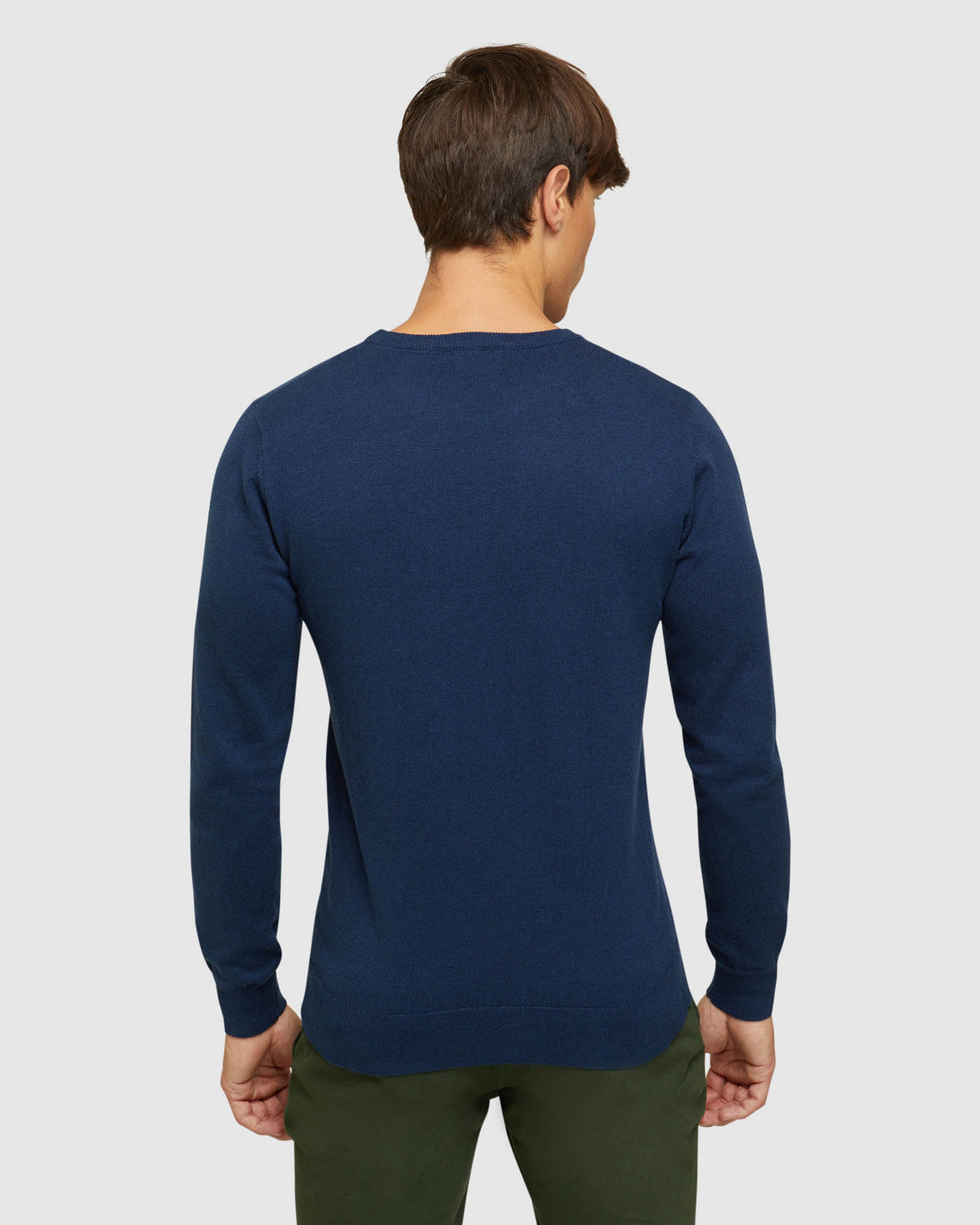 CREW NECK COTTON CASHMERE PULLOVER