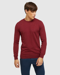 CREW NECK COTTON CASHMERE PULLOVER