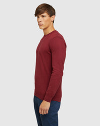 CREW NECK COTTON CASHMERE PULLOVER