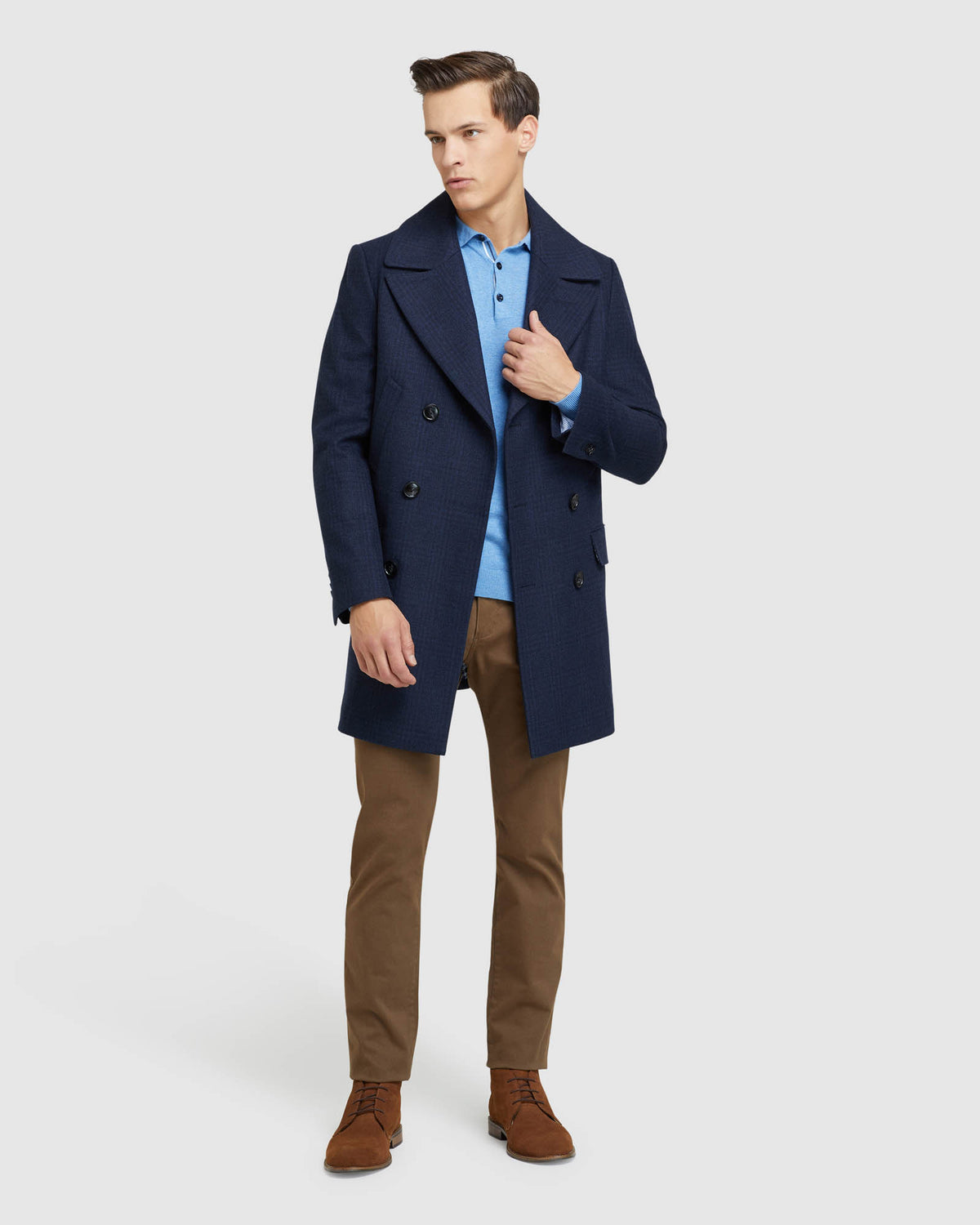REISS LONG SLEEVE KNITTED POLO