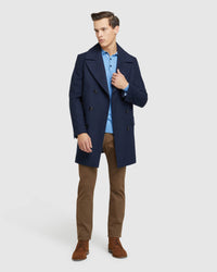 REISS LONG SLEEVE KNITTED POLO