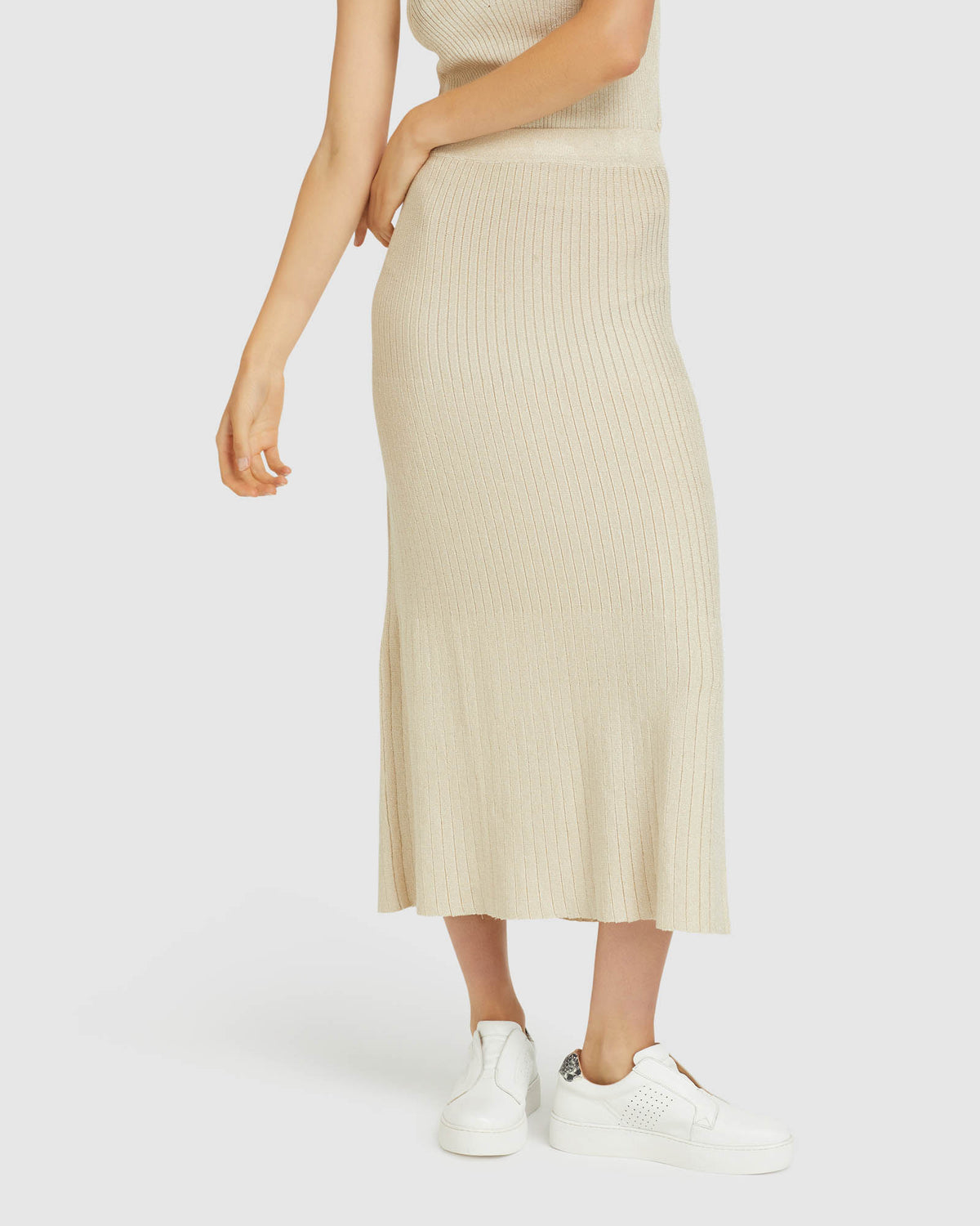 ESTELLE KNITTED LUREX SKIRT
