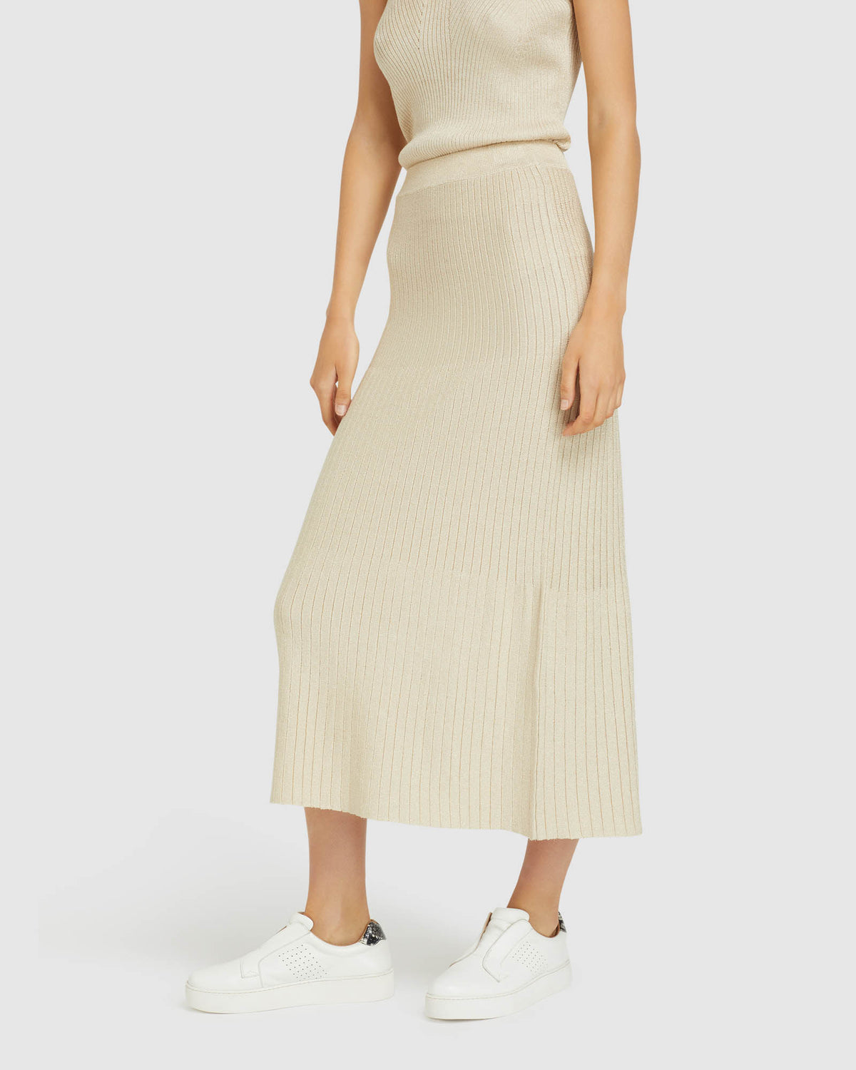 ESTELLE KNITTED LUREX SKIRT
